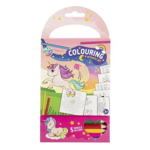 Moxy Carte de colorat și activități, cu 5 creioane, pentru fete