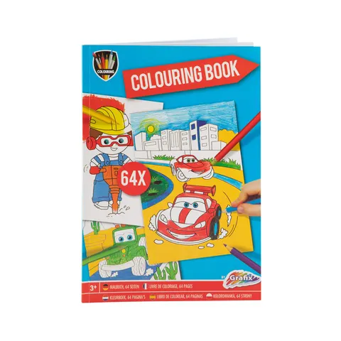 Moxy Carte de colorat Mașini, A4, 64 pagini