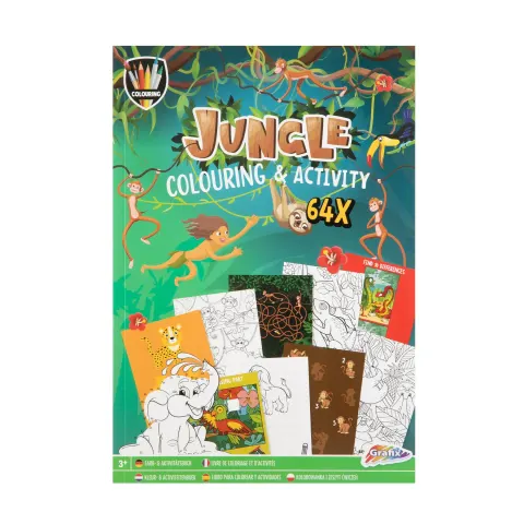 Moxy Carte de colorat și activități Jungla, A4, 64 pagini