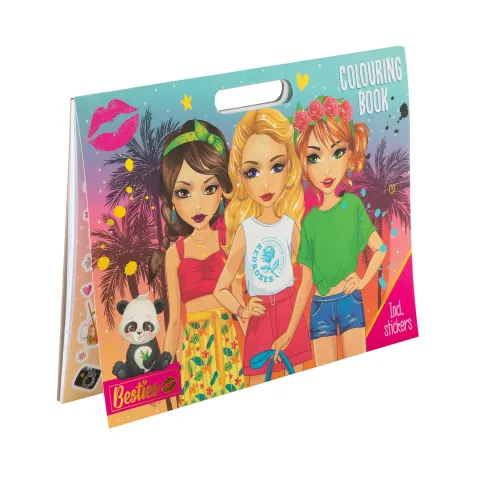 Moxy Carte de colorat, cu autocolante, 26 x 35.5 cm, 25 file