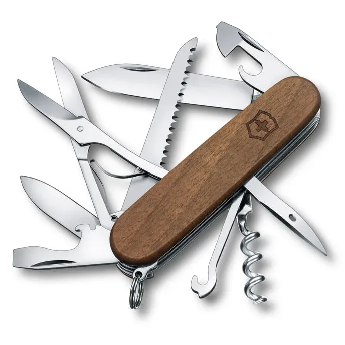 Briceag de buzunar Victorinox Huntsman Wood, lemn de nuc