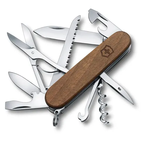 Briceag de buzunar Victorinox Huntsman Wood, lemn de nuc