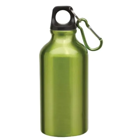 TOPS Sticlă Transit, aluminiu, cu carabină, 400 ml, verde