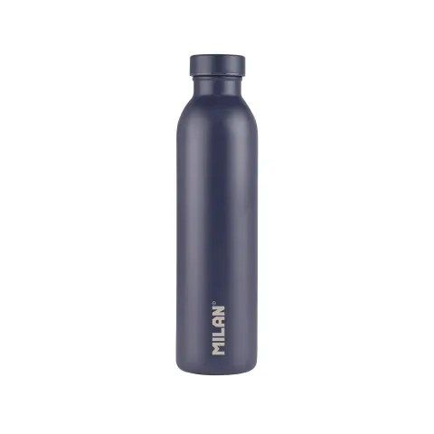 Sticlă de apă Milan 1918, izolată, albastru închis, 591 ml