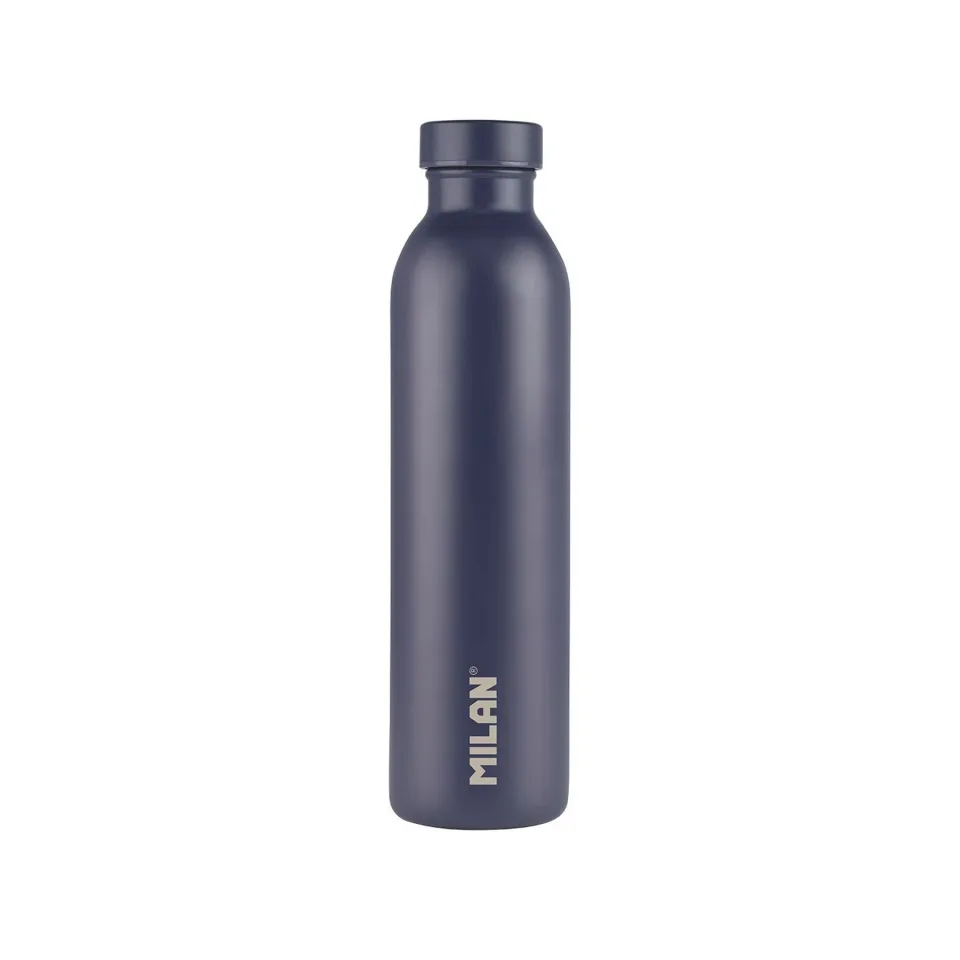 Sticlă de apă Milan 1918, izolată, albastru închis, 591 ml