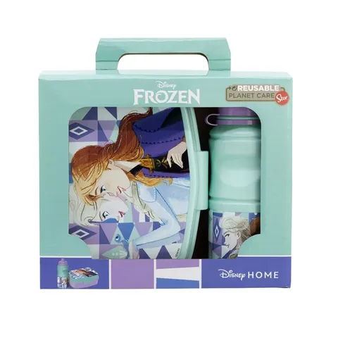 Stor Set Frozen, sticlă și cutie pentru sandvișuri