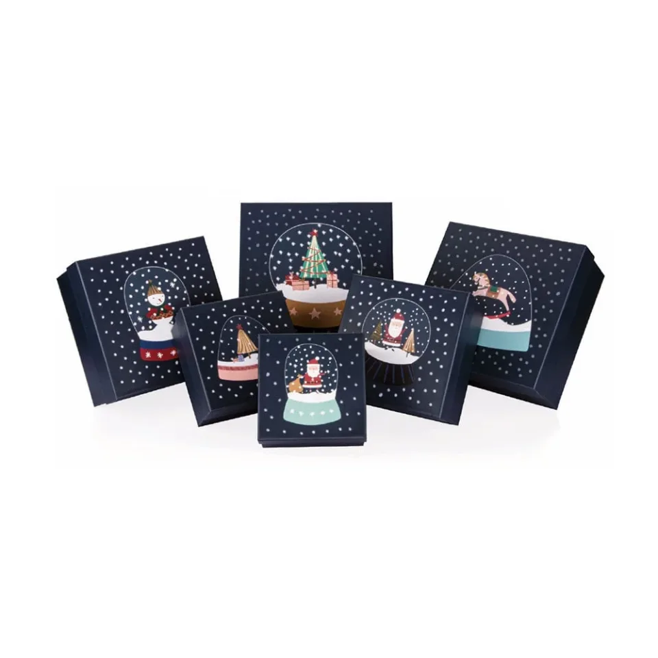 Cutie cadou Gipta Snowglobe, cu capac, 145 x 145 x 85 mm