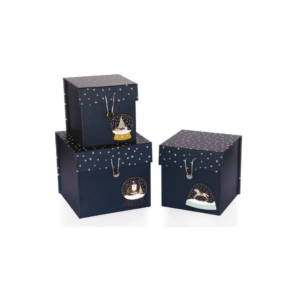 Cutie cadou Gipta Snowglobe, cu capac și elastic, 205 x 205 x 185 mm