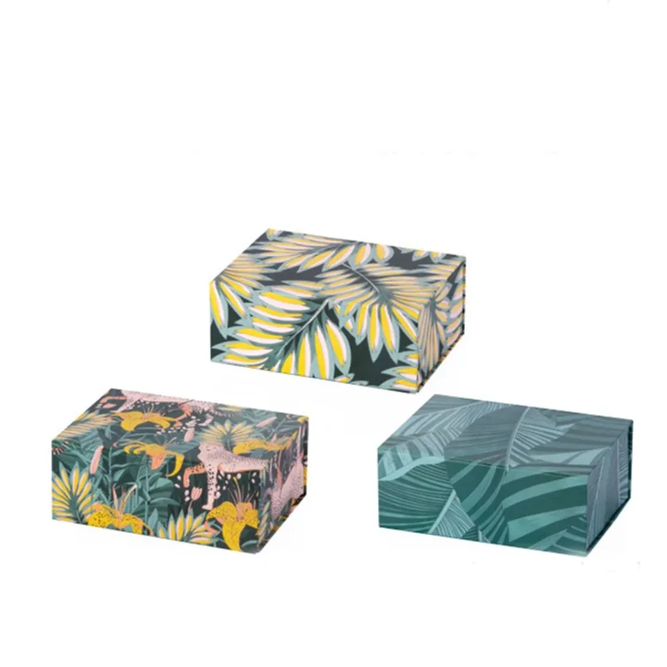 Cutie cadou Gipta Tropical, pliabilă, 115 x 160 x 65 mm, asortată