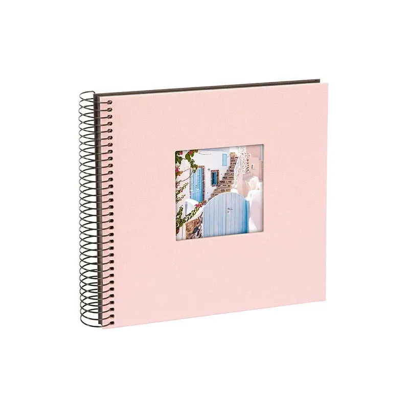 Album Goldbuch, cu 40 de pagini negre, legat spiralat, 20 x 20 cm, roz