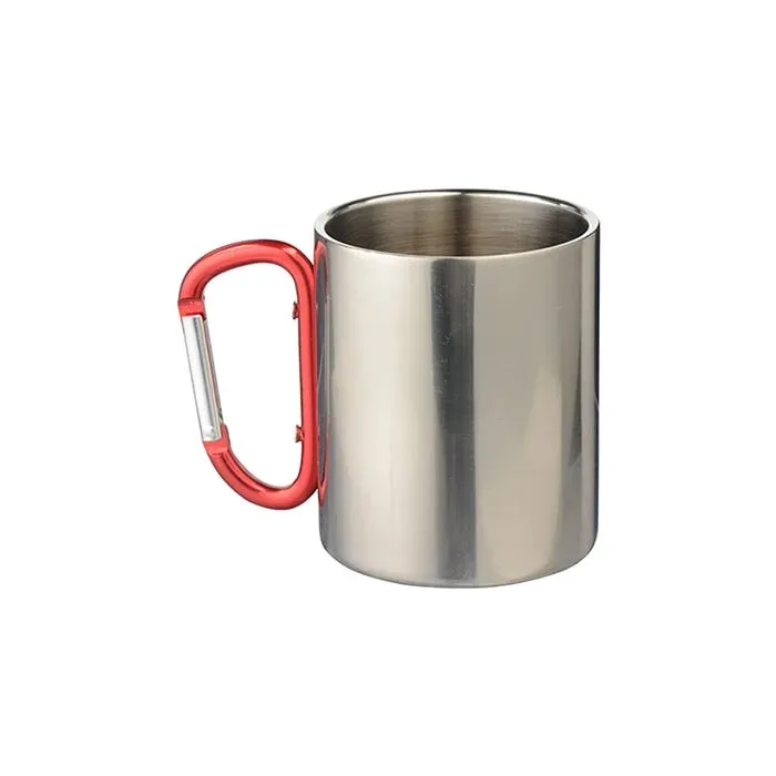 BESTSUB Cană cu mâner cu carabină, oțel inoxidabil, 300 ml, personalizabilă