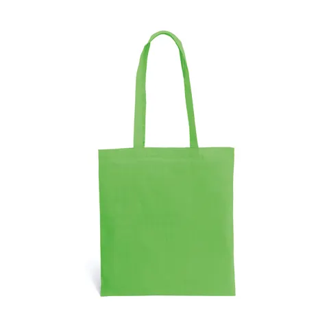 Hi!dea Geantă, 100% bumbac, cu mânere lungi, 370 x 410 mm, verde deschis, 50 buc