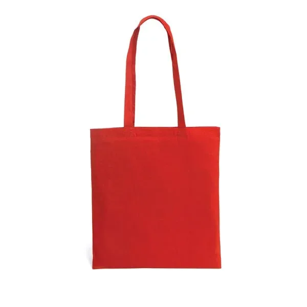Geantă din bumbac, 100%, cu mânere lungi, 370/410 mm, roșie
