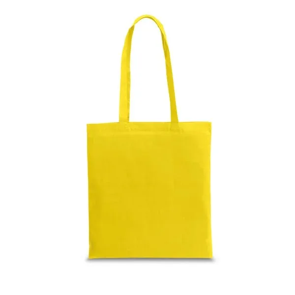 Geantă, 100% bumbac, cu mânere lungi, 370/410 mm, verde deschis