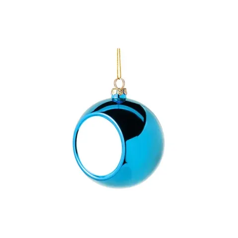 Glob BESTSUB pentru Crăciun, plastic, diametru 8 cm, bleu deschis, personalizabil
