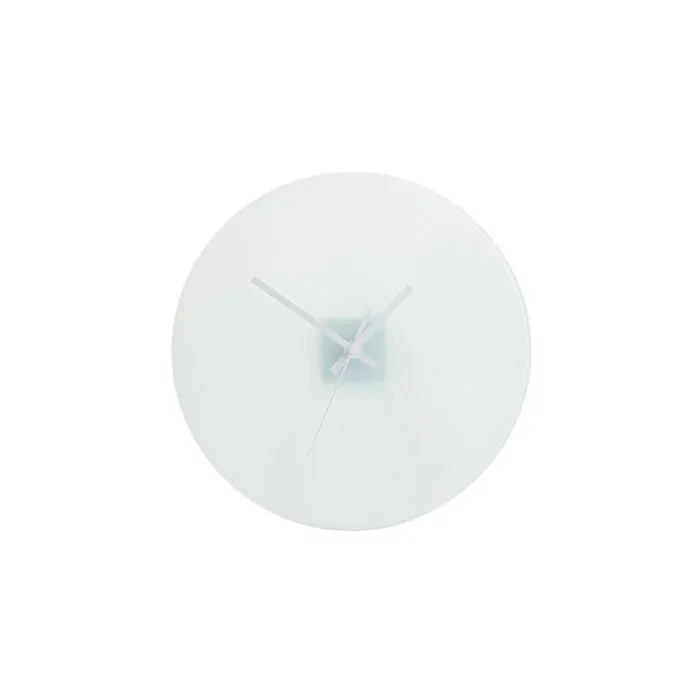 BESTSUB Ceas de perete, sticlă, diametru 30 cm, personalizabil