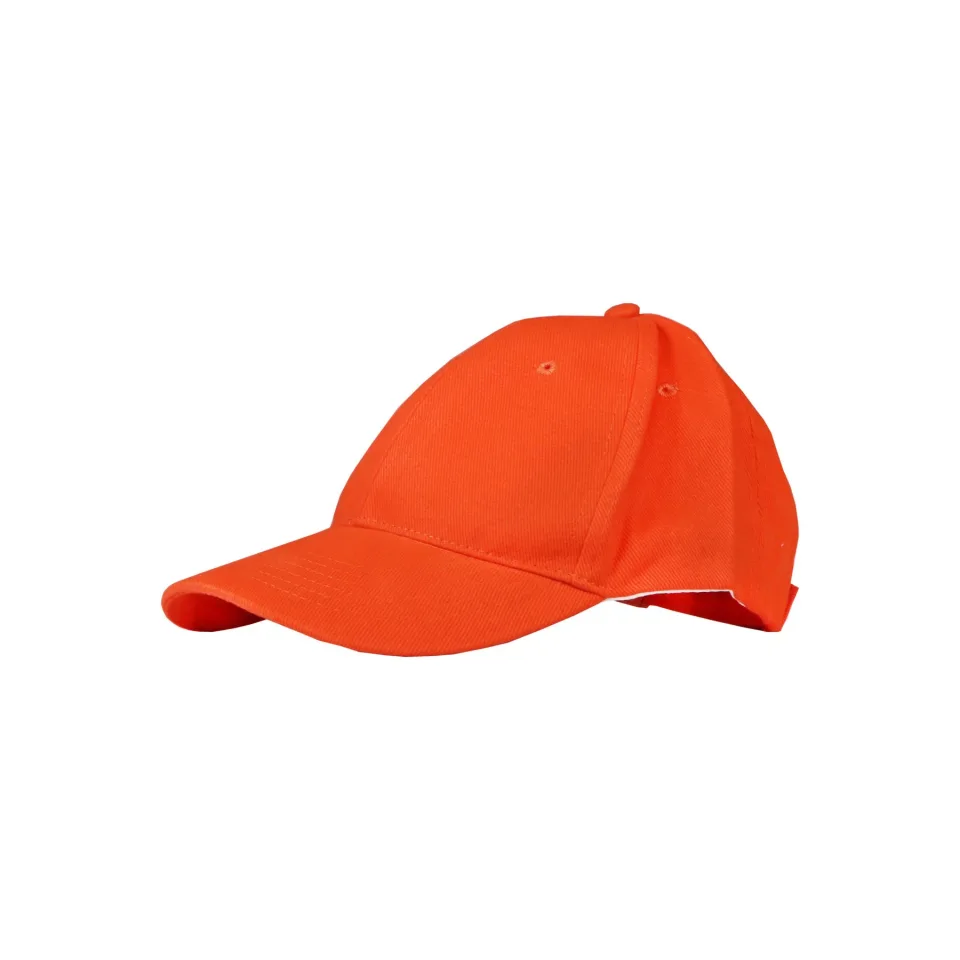 Șapcă de baseball, 6 panele, portocalie, 25 bucăți