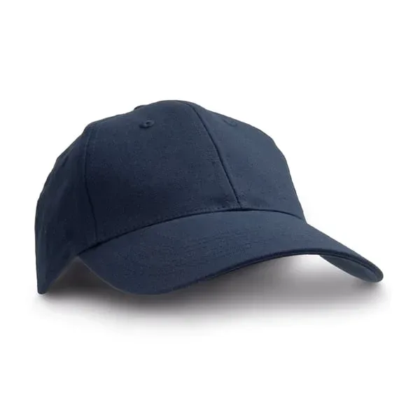 Șapcă de baseball, 6 panouri, bumbac, albastru închis, 10 buc.