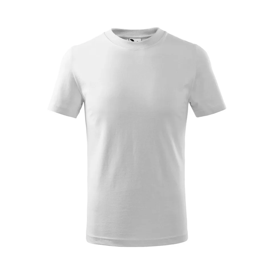 Tricou pentru copii Malfini Basic 138, mărimea 110 cm, vârsta 4 ani, alb