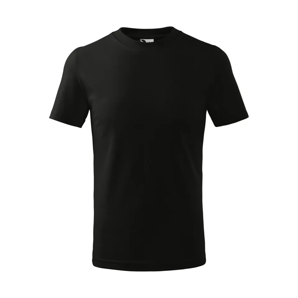 Tricou Malfini Kids Basic 138, mărimea 110 cm, vârsta 4 ani, negru