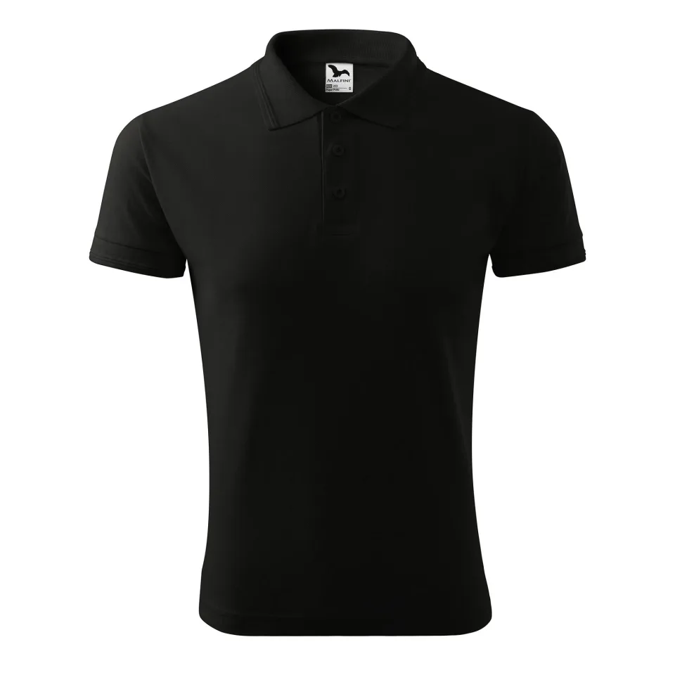 Tricou Polo Pique Pentru Bărbați Malfini 203, mărimea L, negru