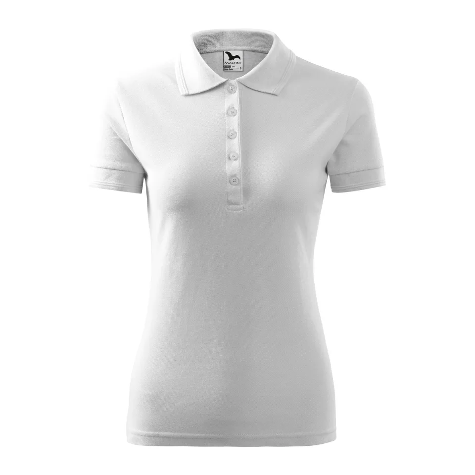 Tricou Polo Pique pentru femei Malfini 210, mărimea M, alb