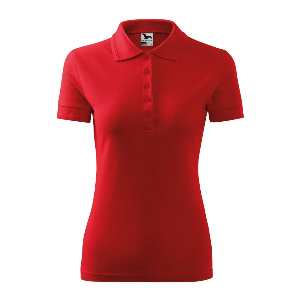 Tricou Malfini pentru femei Pique Polo 210, mărimea XL, roșu