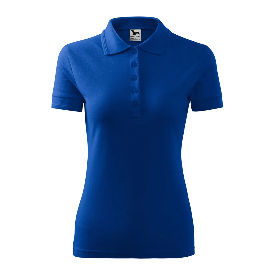 Tricou femei Malfini Pique Polo 210, mărimea S, albastru