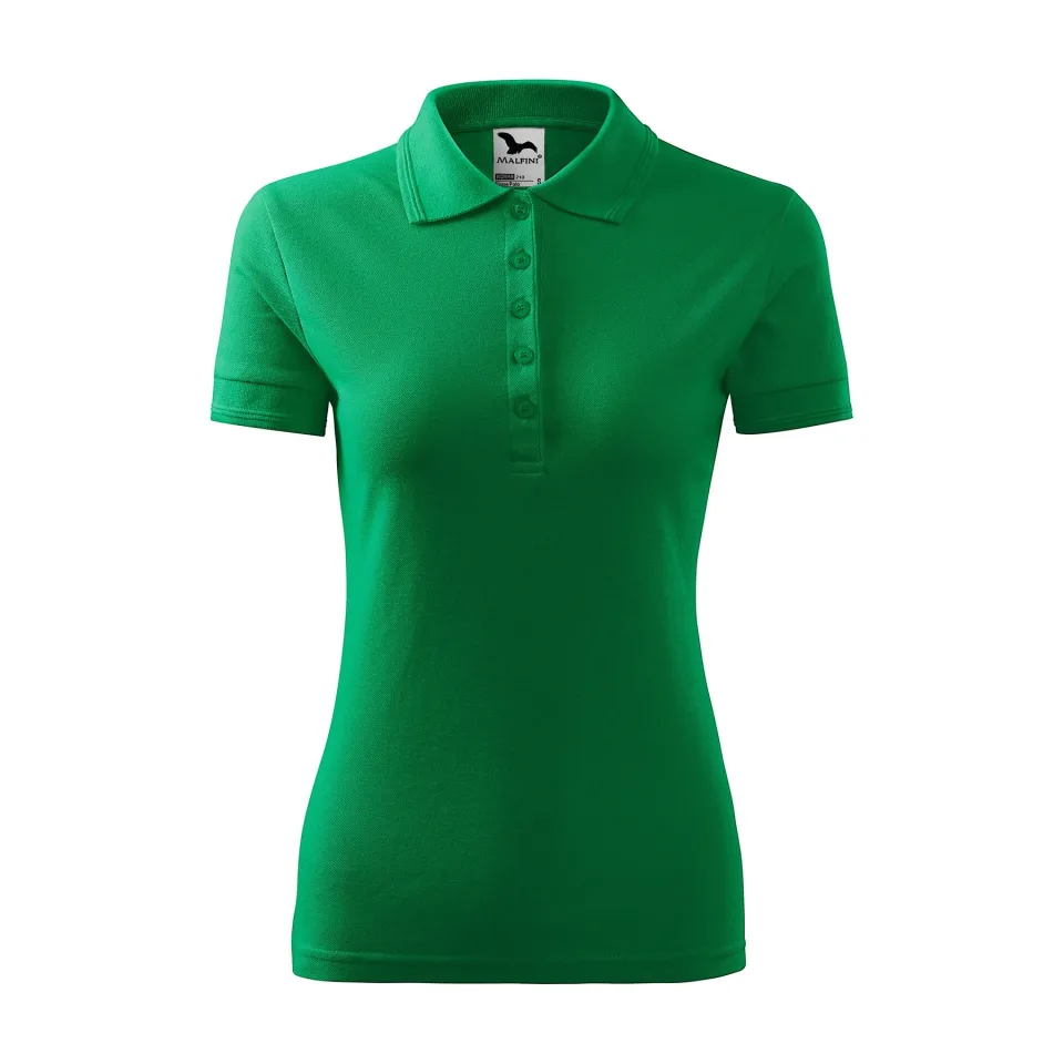 Tricou polo damă Malfini Pique Polo 210, mărimea XL, verde