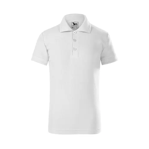 Tricou Malfini Kids Pique Polo 222, mărimea 122 cm, 6 ani, alb