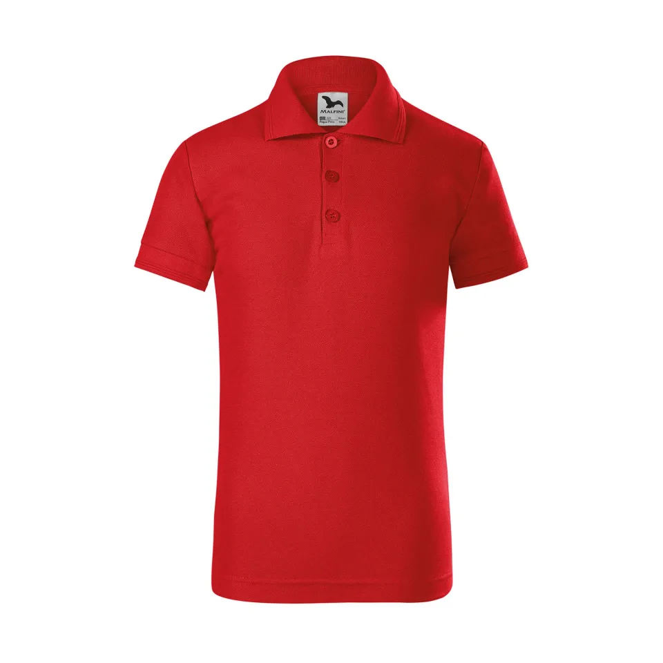 Tricou pentru copii Malfini Pique Polo 222, mărime 146 cm, vârstă 10 ani, roșu