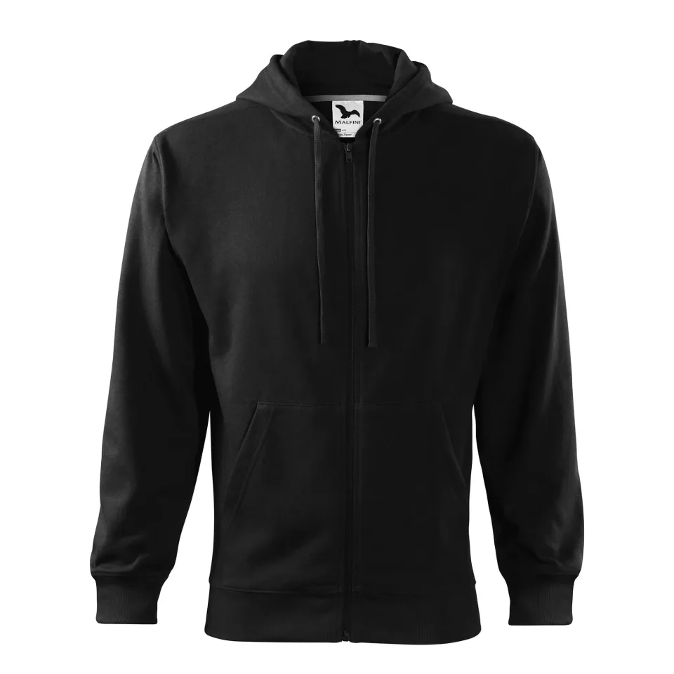 Malfini Hanorac bărbați Zipper 410, fleece, mărimea XXL, negru