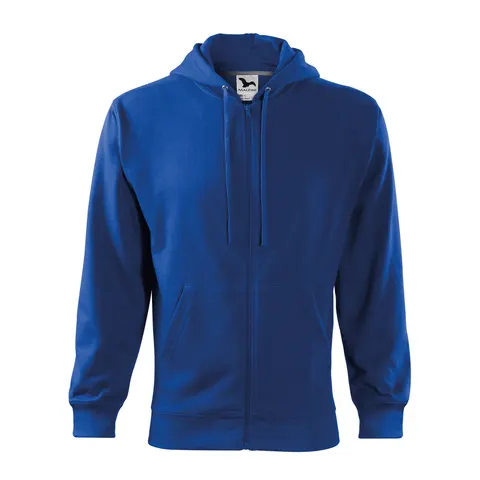 Hanorac Malfini pentru bărbați cu fermoar 410, fleece, mărimea M, albastru