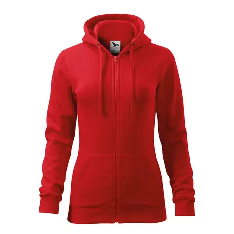 Malfini Hanorac damă Zipper 411, fleece, mărimea XL, roșu