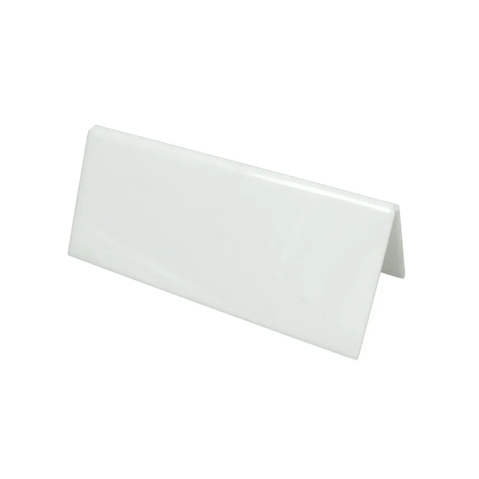 Semn plastic, 120 x 100 mm, alb