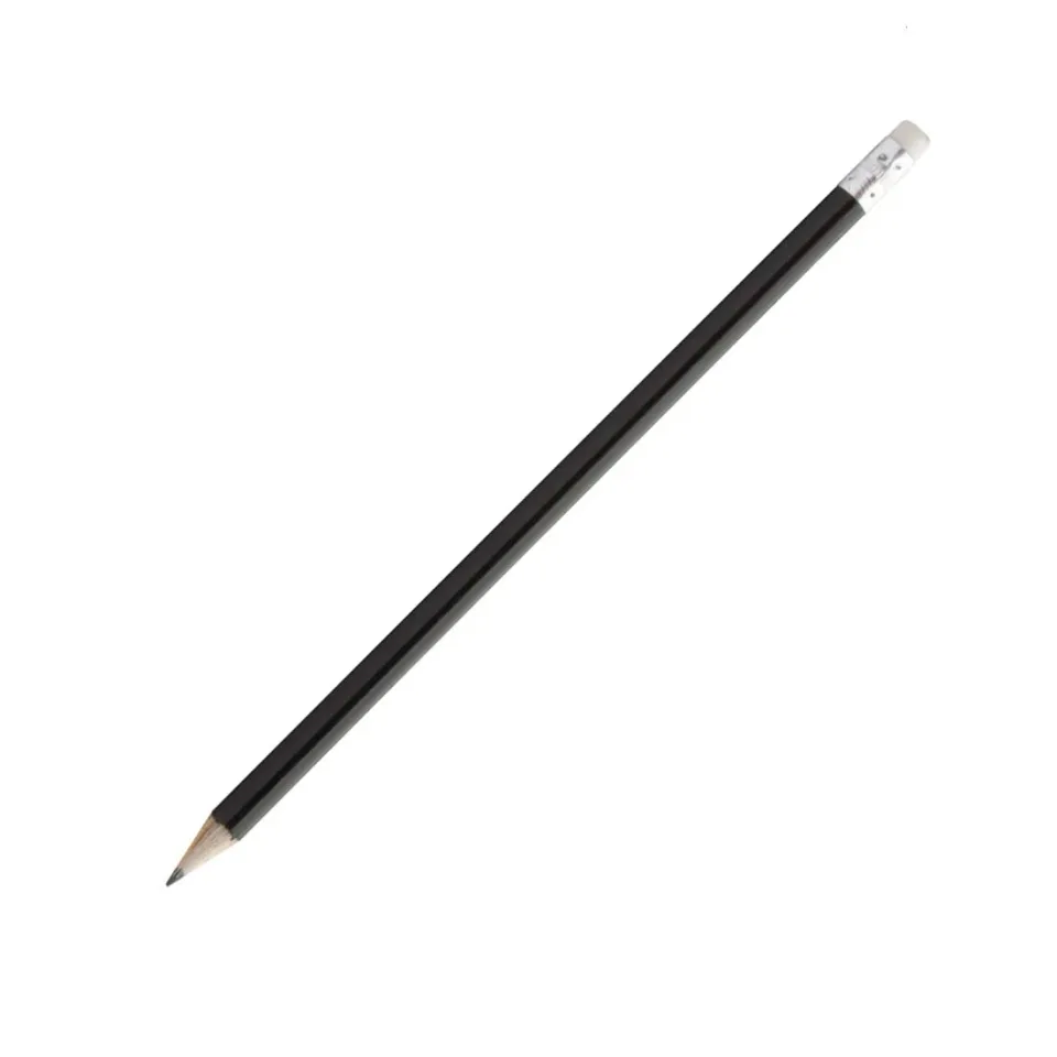 Creion Cool Woncil, grafit, ascuțit, cu radieră, HB, negru
