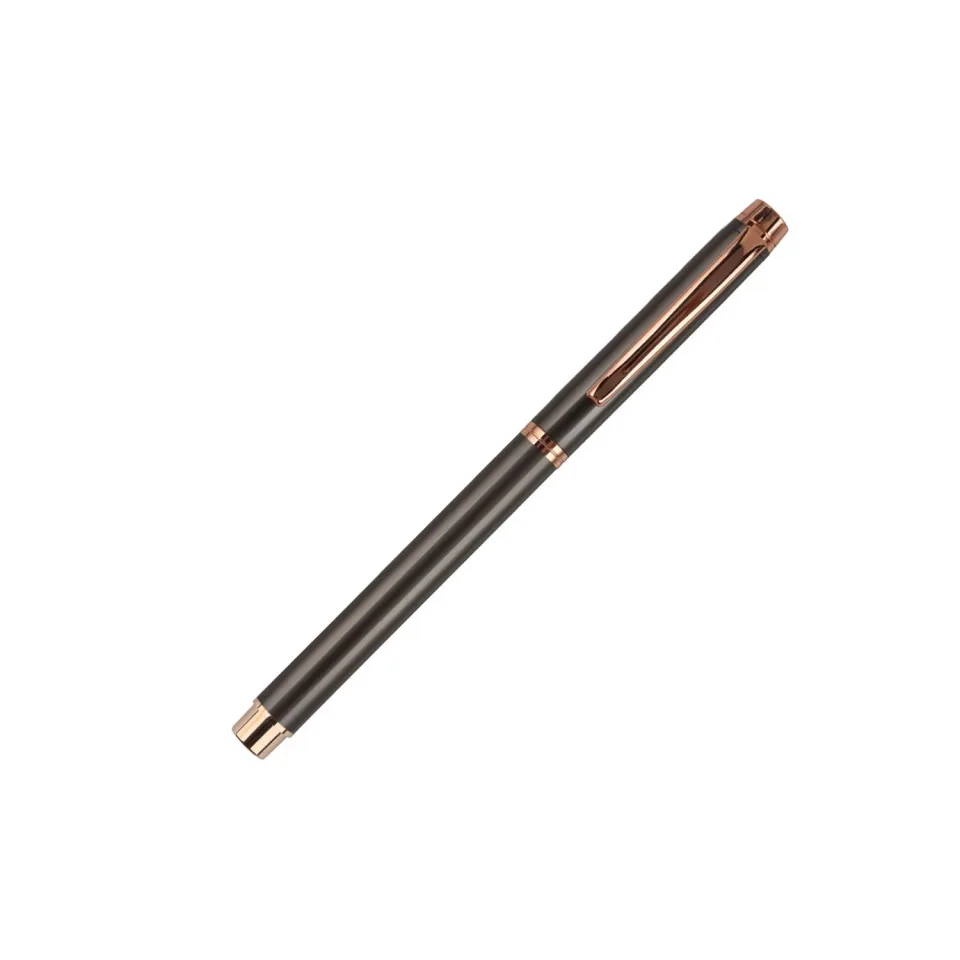 Pix rollerball antracit, metal, auriu roz