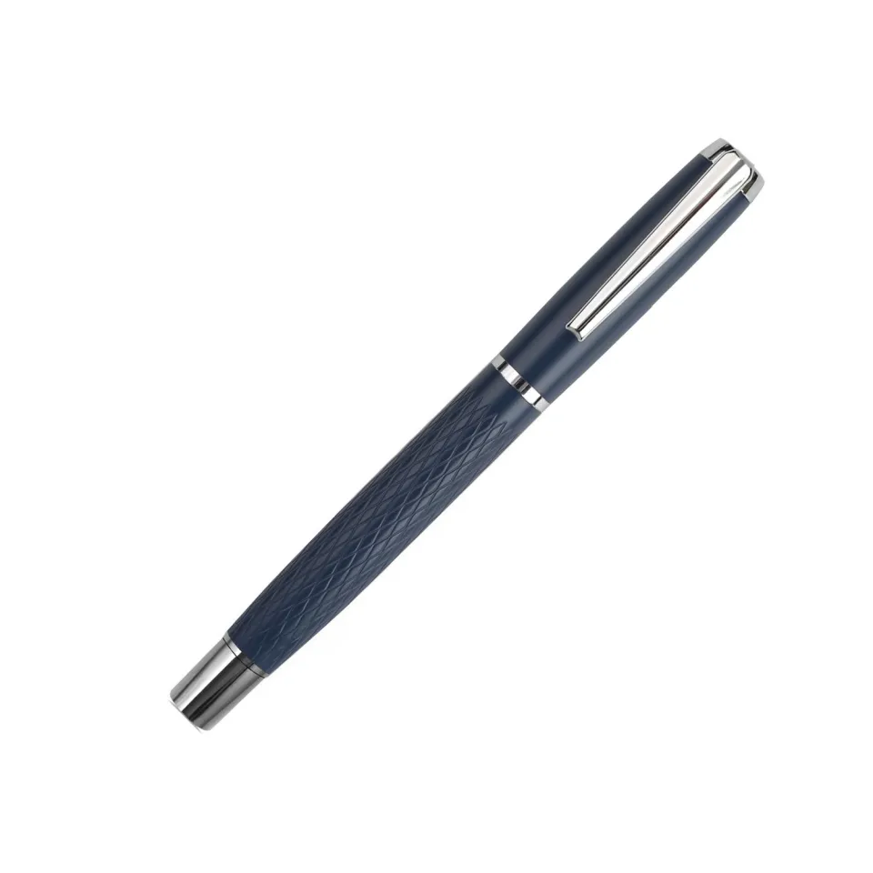 Rollerball Grip, metal, albastru
