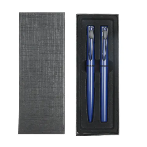 Set Caligo pix și roller, metal, albastru