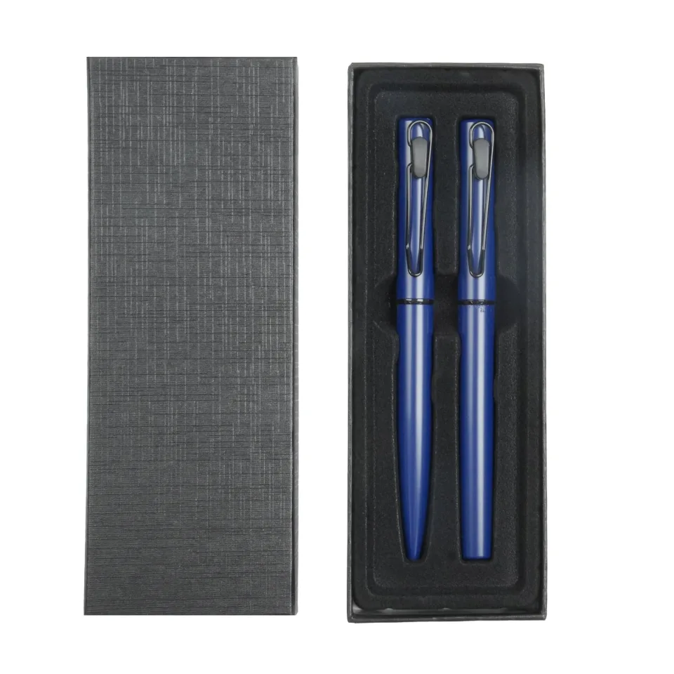 Set Caligo pix și roller, metal, albastru
