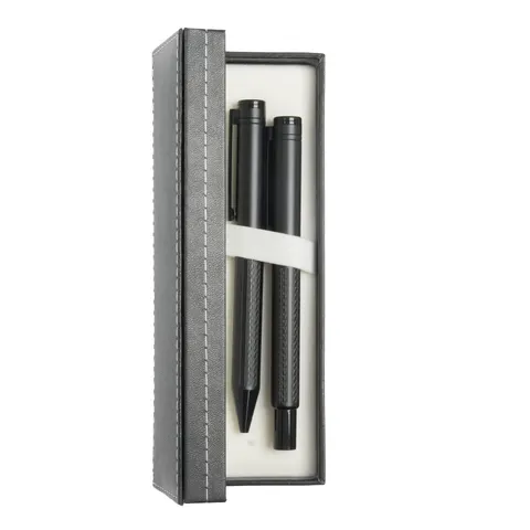 Set stilou și rollerball Viceroy, metalic, negru