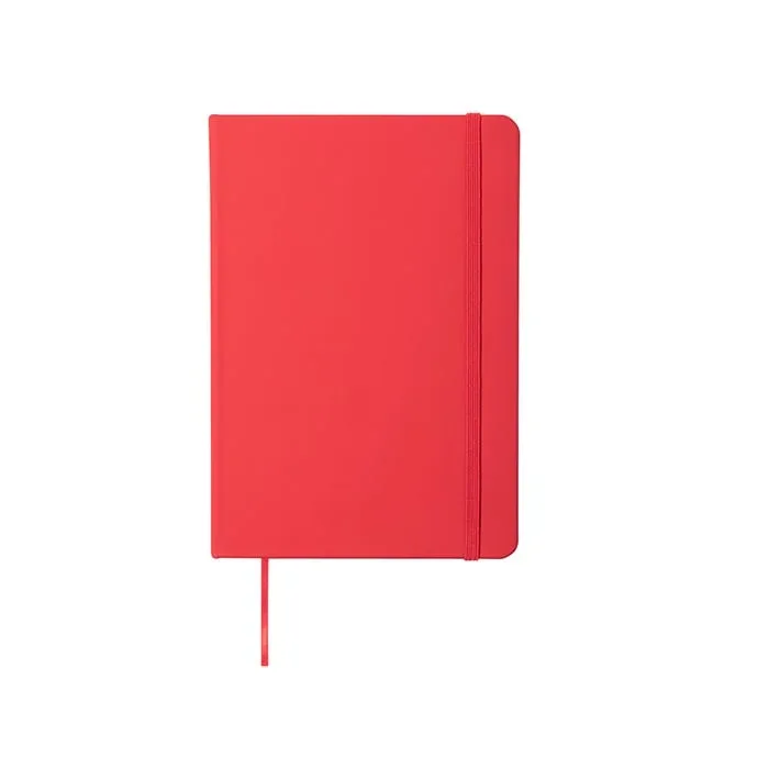 Carnet Kioto, A5, antibacterial, cu elastic, 100 file, roșu