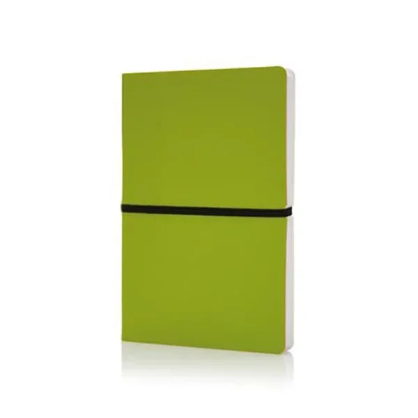 Caiet XD Deluxe, A5, cu elastic, copertă moale, 96 file, verde