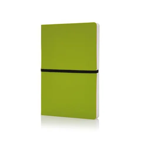 Caiet XD Deluxe, A5, cu elastic, copertă moale, 96 file, verde