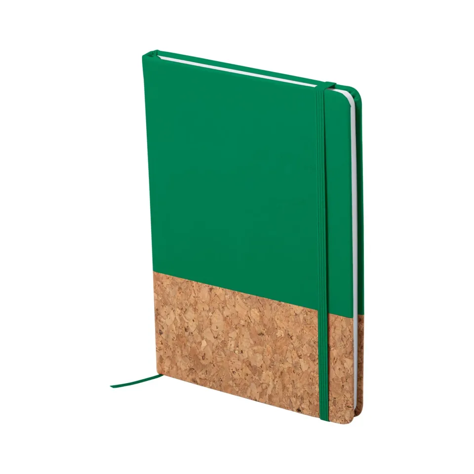 Caiet Amsterdam Cork&Pu, A5, cu elastic, 80 file, verde