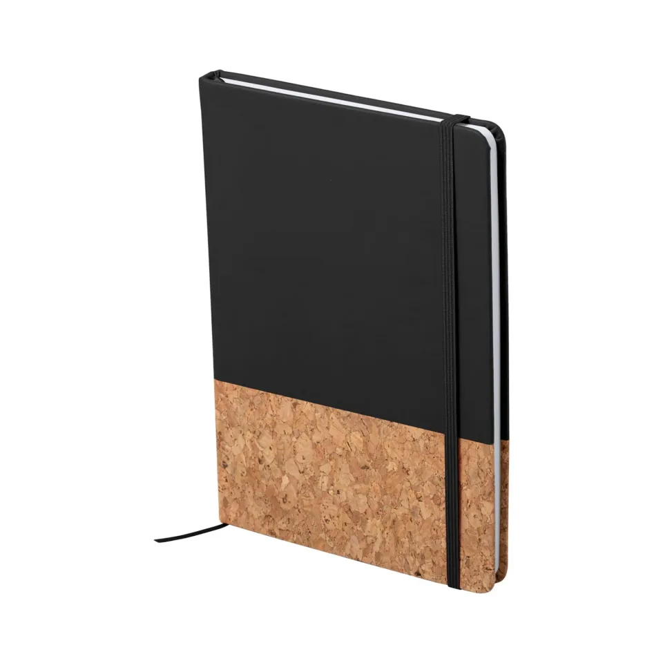 Caiet Amsterdam Cork&Pu, A5, cu elastic, 80 file, negru