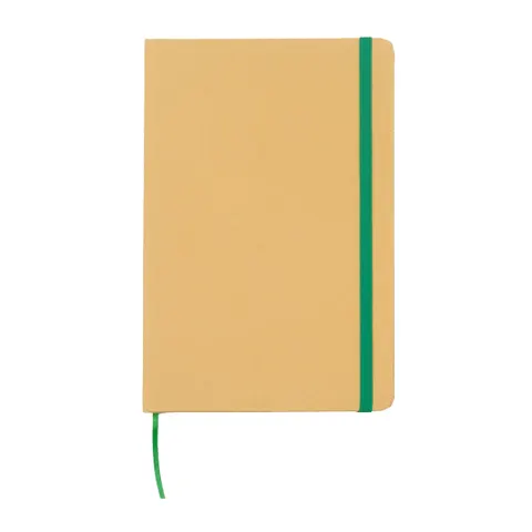 Caiet Berlin, A5, cu elastic, reciclat, 80 foi, verde