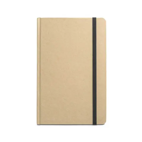 Carnet Berlin, A5, cu elastic, reciclat, 80 file, negru