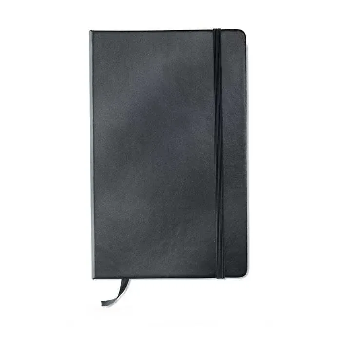 Caiet Sofia, A5, cu elastic, liniat lat, 80 file, negru