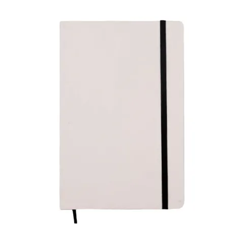 Caiet Viena, A5, cu elastic, liniatură mare, 80 file, alb-negru